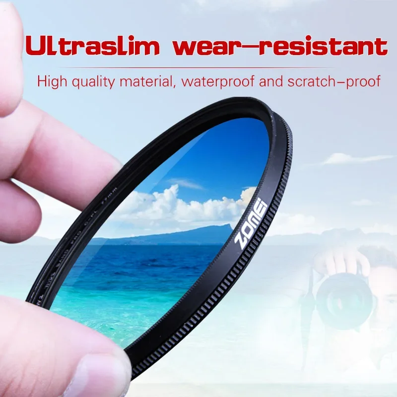 Zomei Circular Polarizer Filter Camera Len FIlter CPL 58mm 62mm 72mm 77mm For DSLR Canon Nikon Sony Pro Optical Camera FIlter