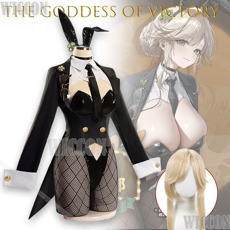 

‌ ‌ ‌ ‌ ‌ ‌ Ade Bunny Girl NIKKE The Goddess Of Victory, комбинезон для косплея, карнавальный наряд на Хэллоуин, Рождество, ролевая игра