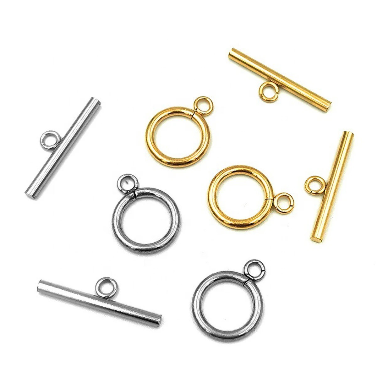 10Sets Lot Stainless Steel OT Buckle Hooks Clasps Connectors for DIY Bracelet Necklace Earring Jewelry Making Supplies Wholesale