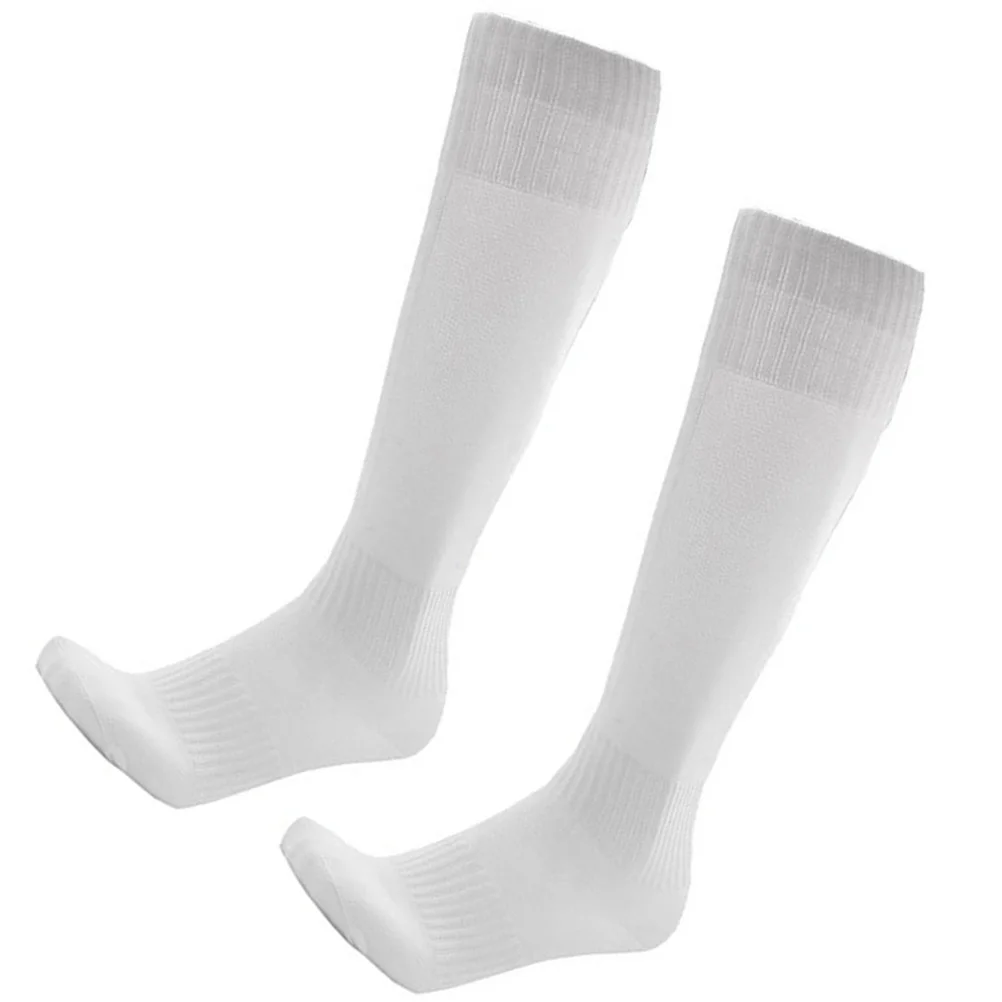 

Unisex Plain Football Socks Mens Womens Long Over Knee High Sock White Breathable Soccer Sports Socks Accessories