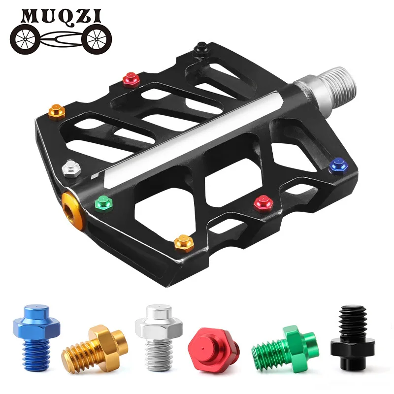 MUQZI mountain flying road bicycle pedal hexagonal anti-skid nail anti-skid aluminum alloy ultra-light CNC