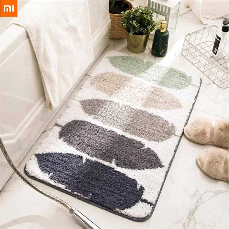 

Xiaomi High Quality Bath Mat Bathroom Non-slip Carpet Soft Comfortable Bedroom Toilet Door Mat Absorbent Rugs Home Floor Decor