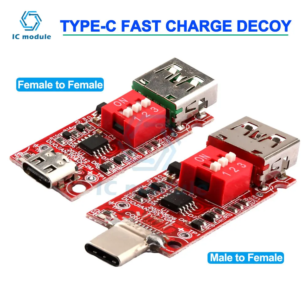 Type-C Usb-C Pd/Qc Decoy Dial Gear Aging Test Fast Charge Trigger 5V/9V/12V/15V/20V Five-Speed Switching