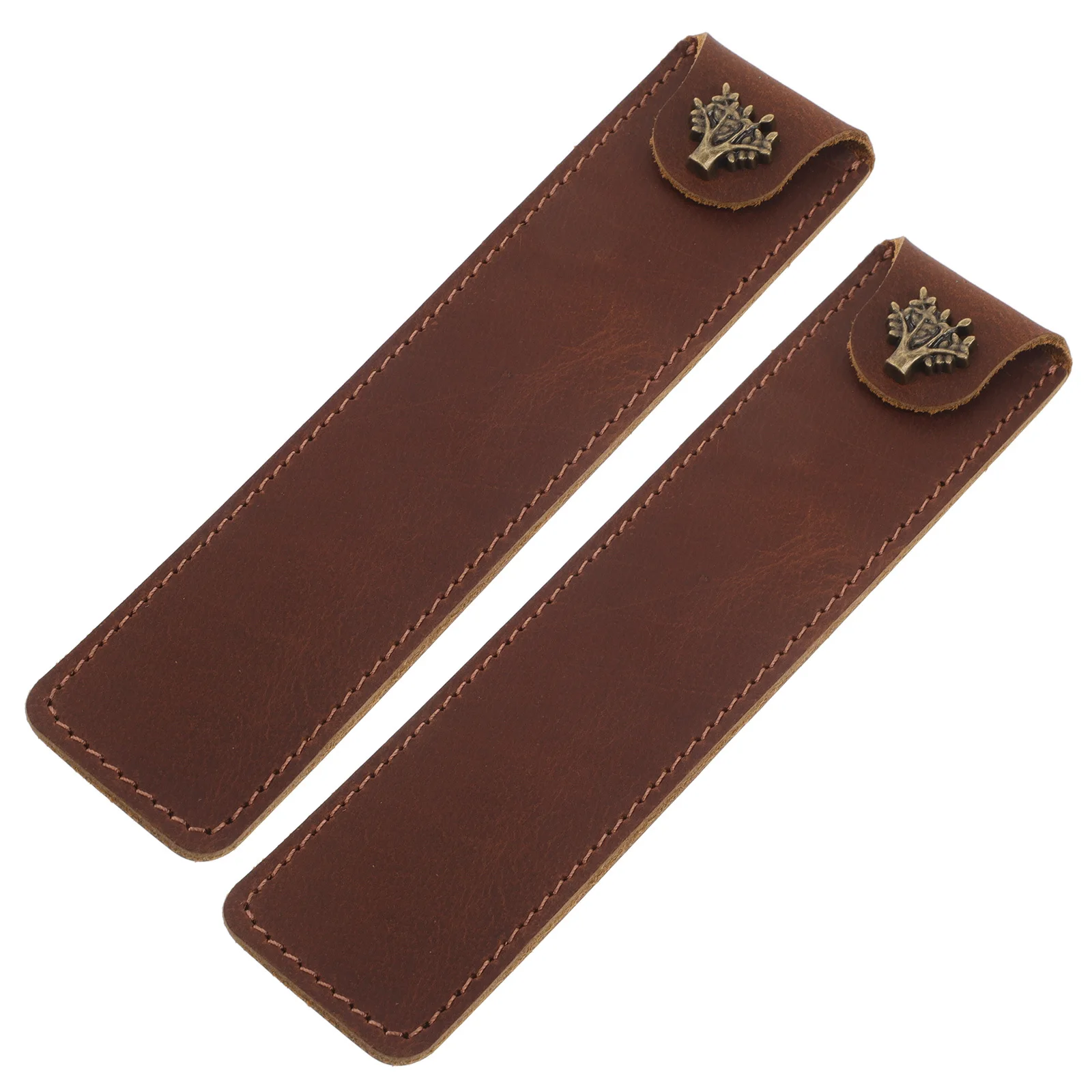 

2Pcs Pen Pouch Vintage Style Durable Organizer for Pens and Pencils Portable Slim Case Pen and Pencil Case