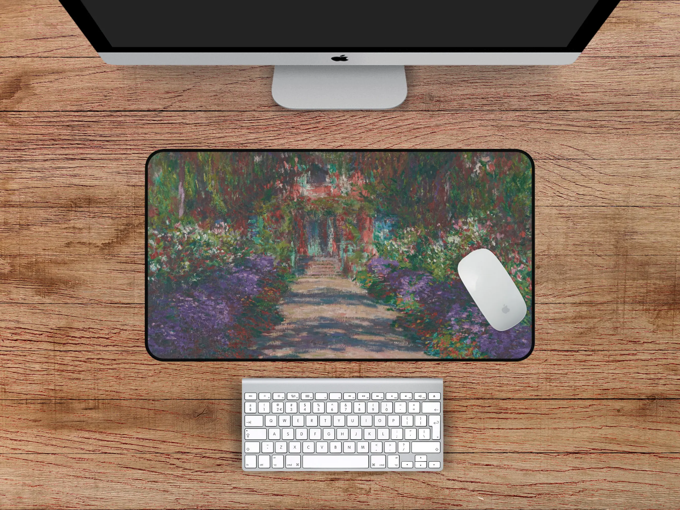 Monet's Purple Garden Mousepad,non-slip and Waterproof Gaming Mouse Pad,gaming Desk Decorative Mat,the Perfect Gift for Friends.