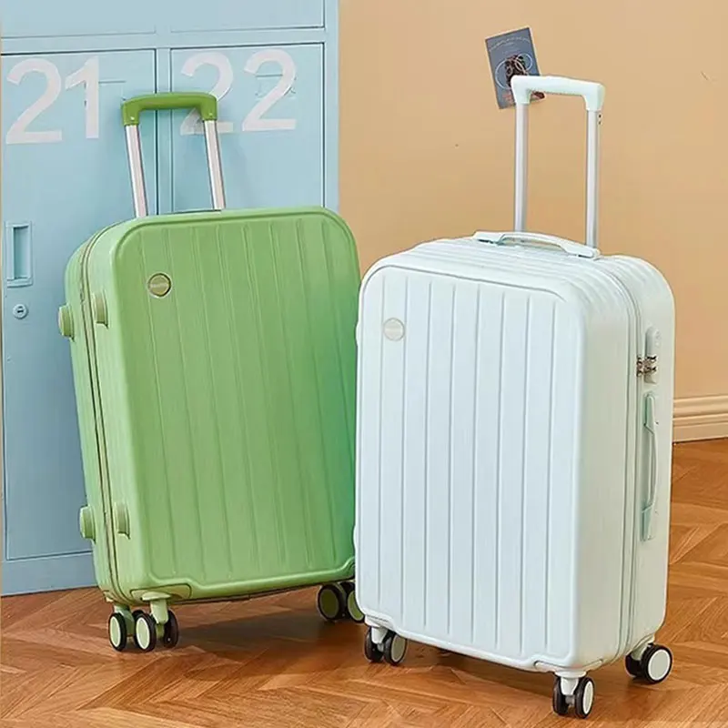 Lightweight New Carry on Suitcase Mute Universal Wheel Rolling Luggage Travel Suitcase with Cup Holder Trolley Case 20 Inch