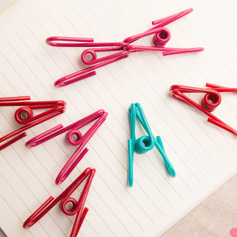 5PCS Lots 2.8x5.5cm  Multi-purpose Colorful Strong Metal Clips