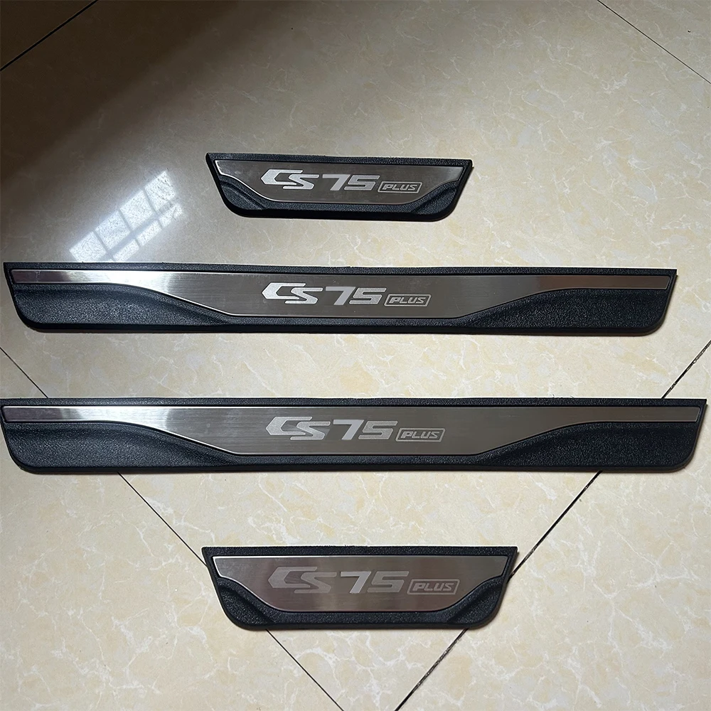 For CHANGAN CS75 PLUS 2023 2022 2021 Door Sill Scuff Plate Pedal Protector Protective Strips Stainless Strips GuardCar Accessory