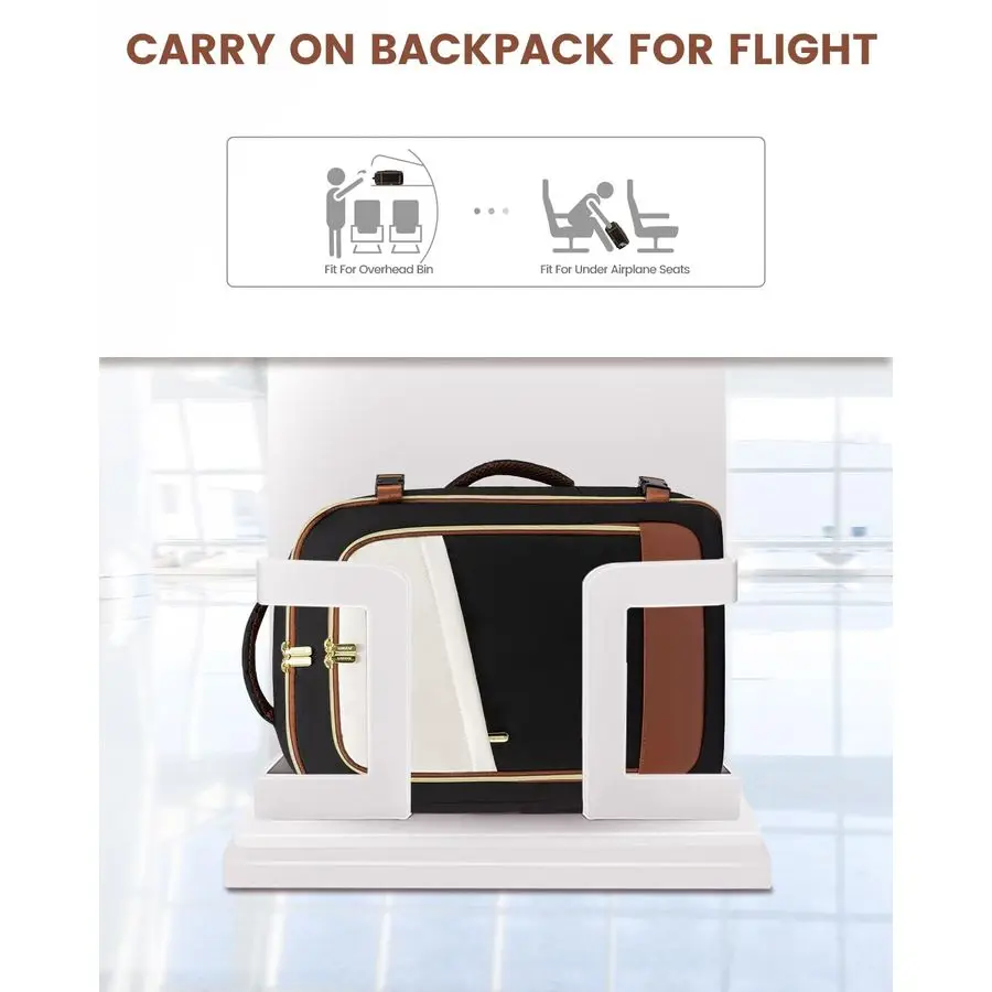 Zaino da viaggio per donna, zaino da trasporto da 40 litri approvato dal volo, borsa per oggetti personali grande per laptop da 17 pollici, bagaglio omologato TSA