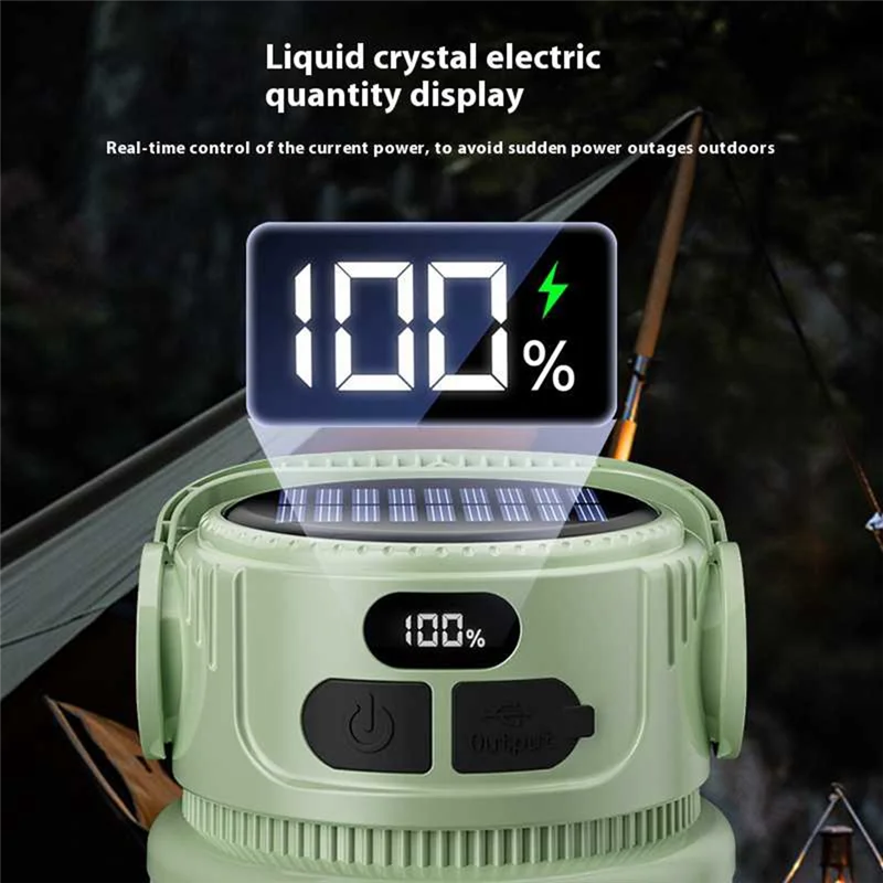 A98E-LED Solar Lampe Licht Wiederaufladbare Tragbare Laternen Wasserdichte Outdoor Nacht Markt Camping Zelt Ausfall Notfall Lampe