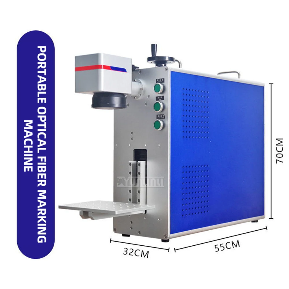 20/30/50W Fiber Laser Engraving Machine Portable Metal Plastic Wood Board Marking Machine Text Picture Barcode Carving Machine