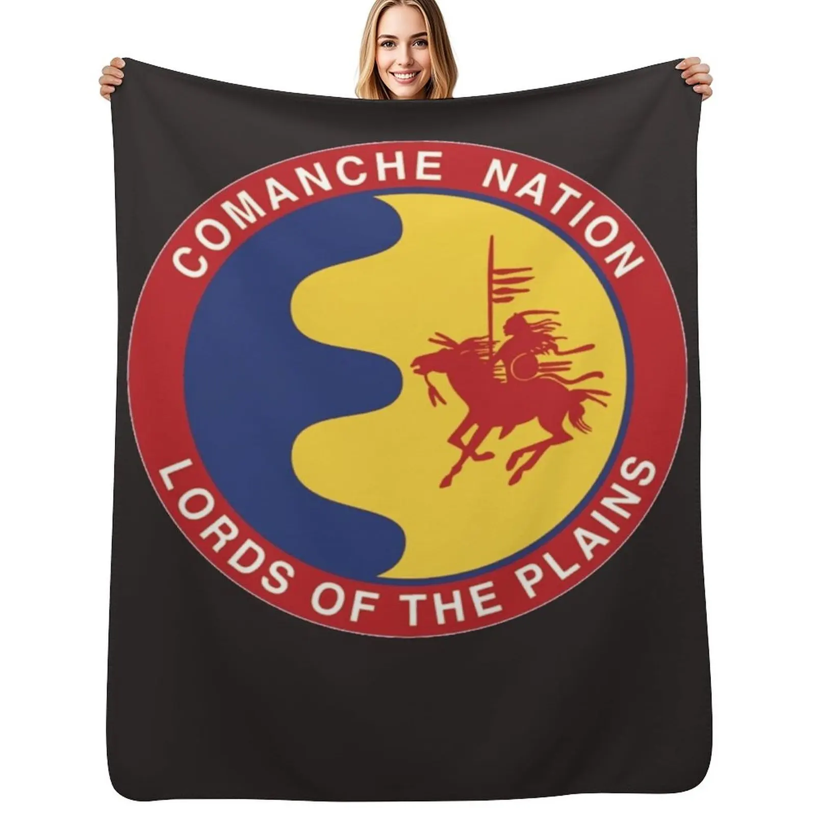 

Comanche Nation Seal Lords Of The Plains Throw Blanket Thermals For Travel Blankets For Baby Warm Sofa Blankets
