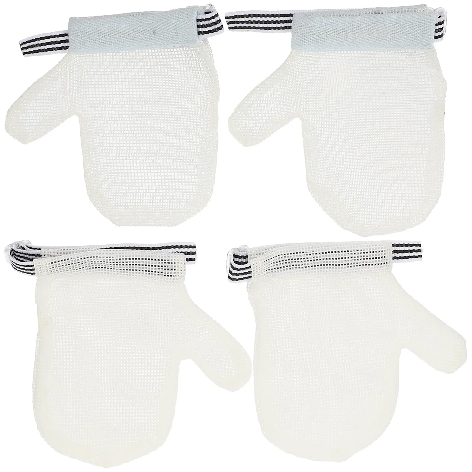 

2 пары перчаток для младенцев от сосания пальцев, портативные, дышащие, регулируемые, комфортные, предотвращающие царапины