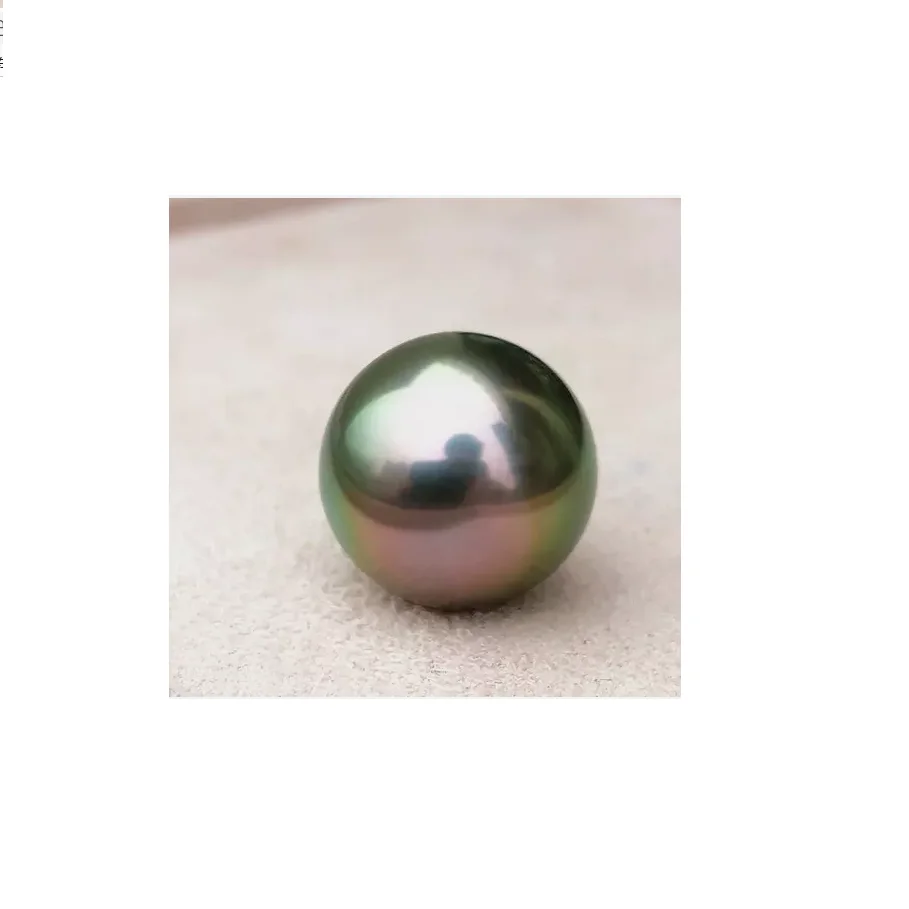 6-7MM Natural Tahitian Genuine Black Loose Pearl Half Drilled AAA