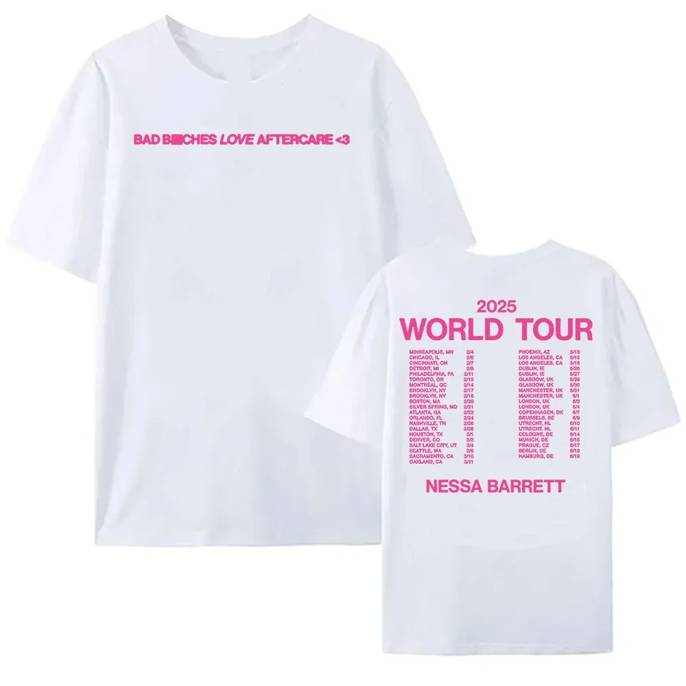 نيسا باريت 2025 جولة حول العالم جديد تي شيرت ألبوم ما بعدة نمط تي شيرت القطن تي شيرت رجالي المغني تي شيرت مطبوع