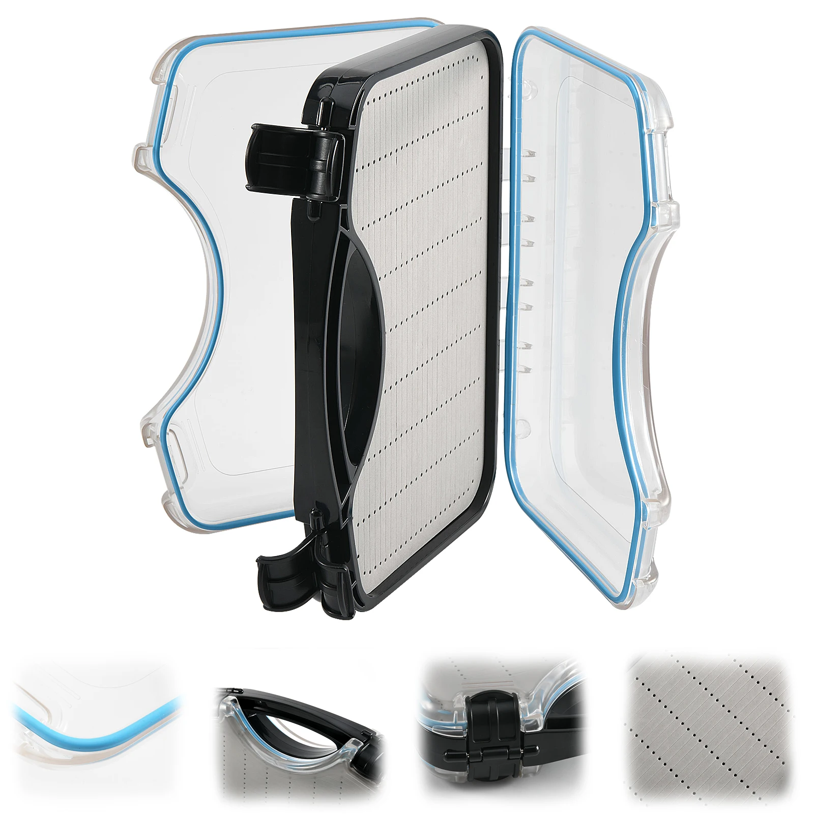 

Goture Waterproof Fly Fishing Lure Bait Trout Flies Storage Box Case Container Double Sided Fish Lure Bait Line Hook Tackle Box