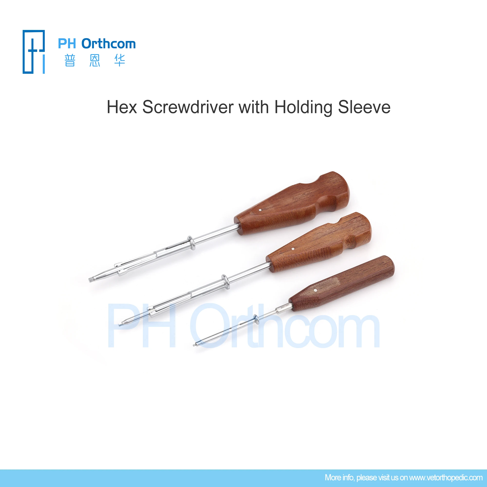 Hex-head Screwdriver with Holding Sleeve Veterinary Orthopedic Tools and Medical Equipment for Pet Care