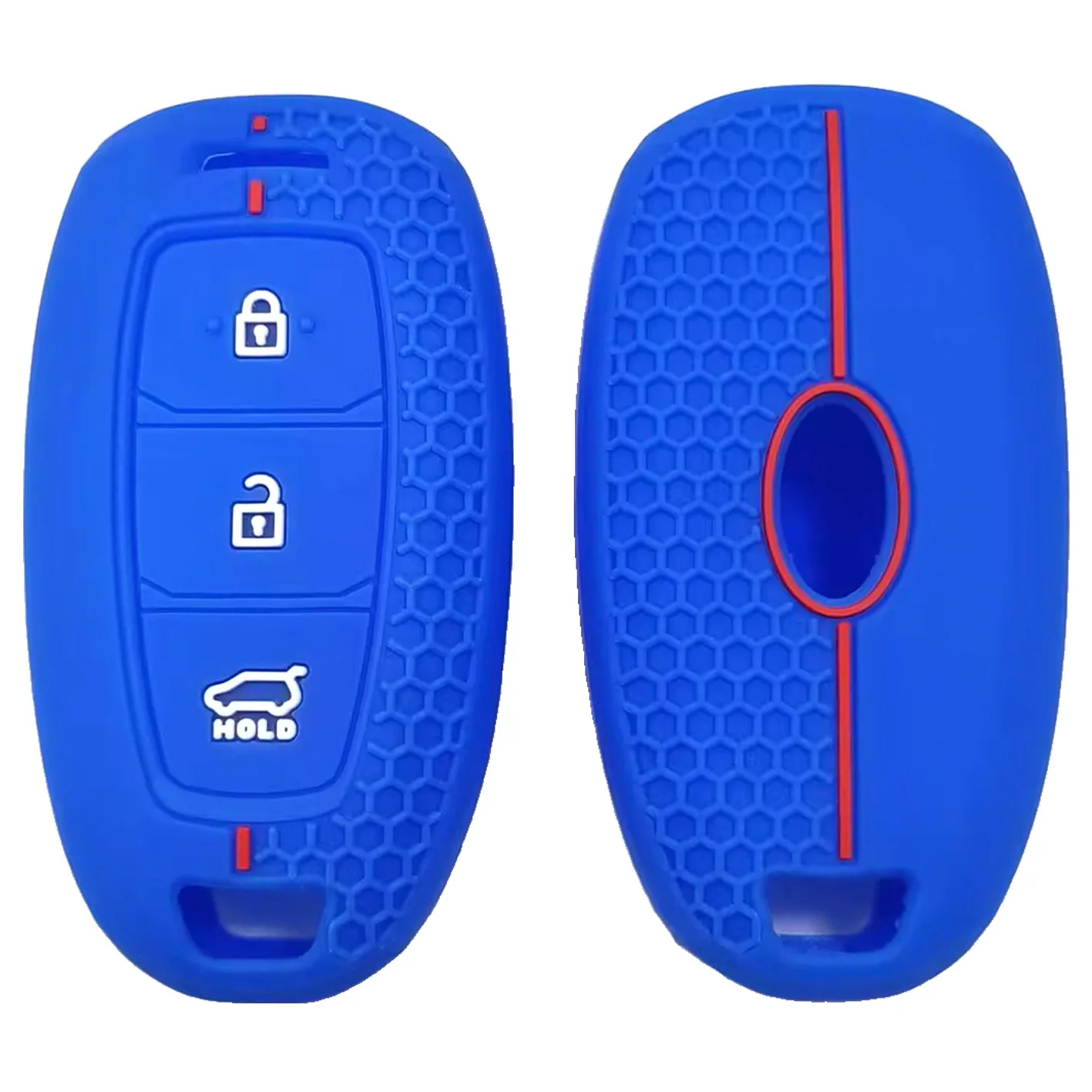 Suitable for Hyundai Festa IX25 famous figure Shengda IX35 Yuena remote control 3-button silicone car key cover honeycomb style