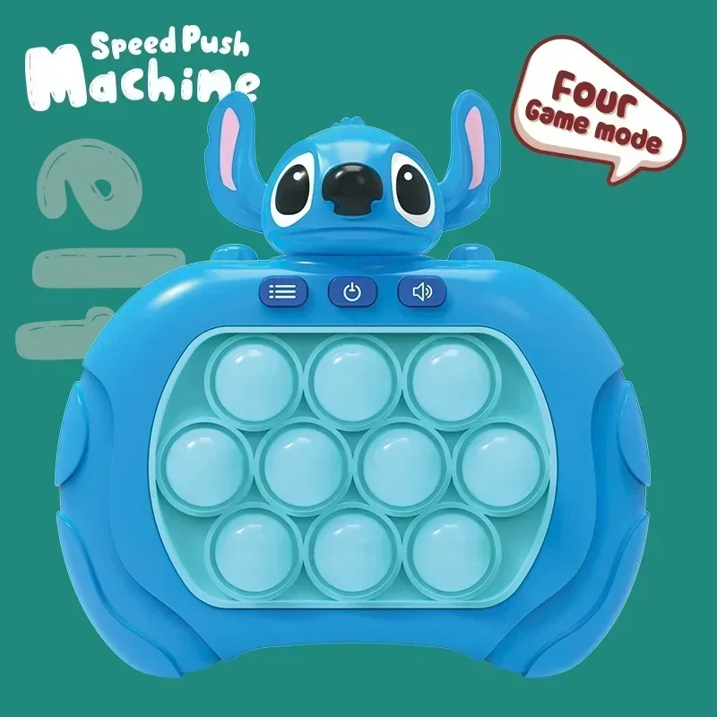 Stitch Push Game Disney Whack-a-mole Stress Relief Toy Anime Stich Children\'s Educational Game Mini Mole Machine Gifts for Kids