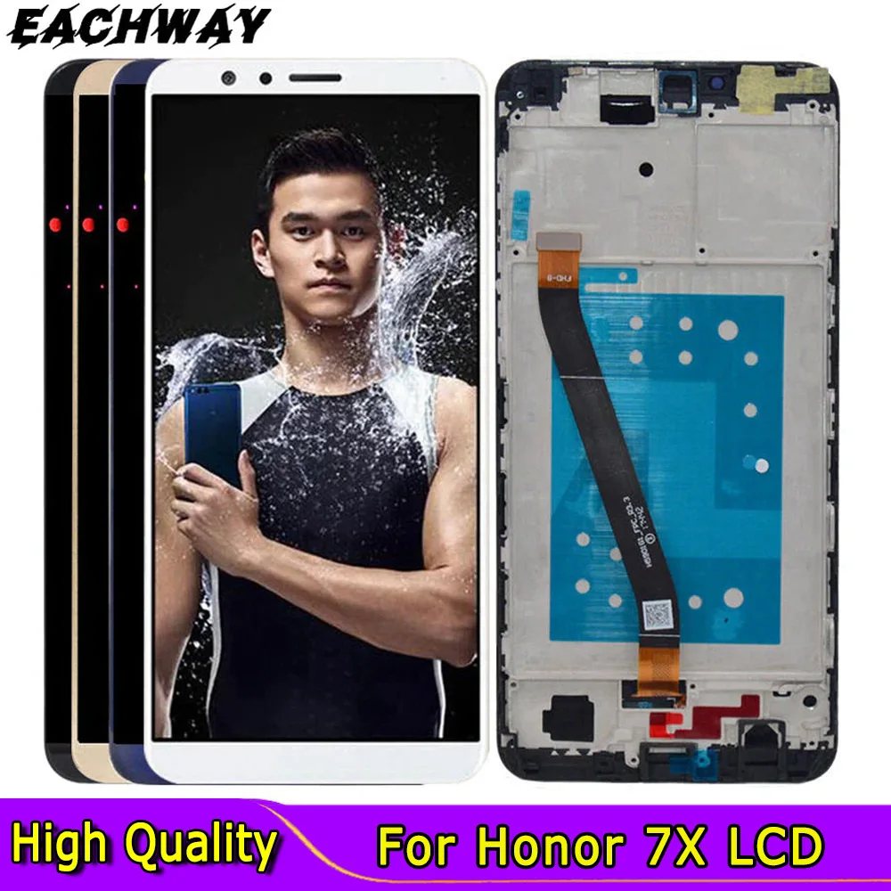 For Huawei Honor 7X LCD Touch Screen Digitizer Assembly For Honor7X Display BND-TL10 BND-AL10 BND-L21 Replace For Honor 7X LCD