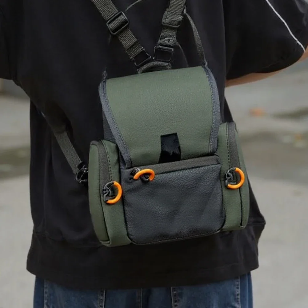 Binocular Harness Chest Pack Multi Pocket Storage Bag Large Capacity Practical with Rain Cover Portable Outdoor Hiking Bags