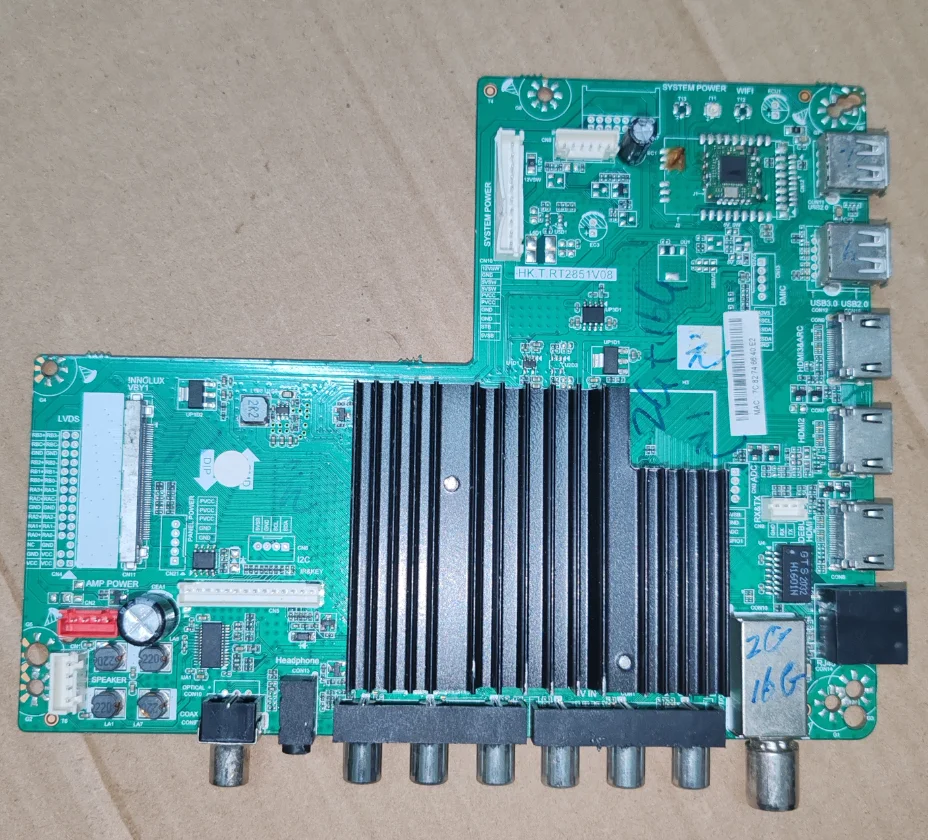 

HK.T.RT2851V08 4K WiFi network TV motherboard, tested well, physical photo FOR JPE 2+16G