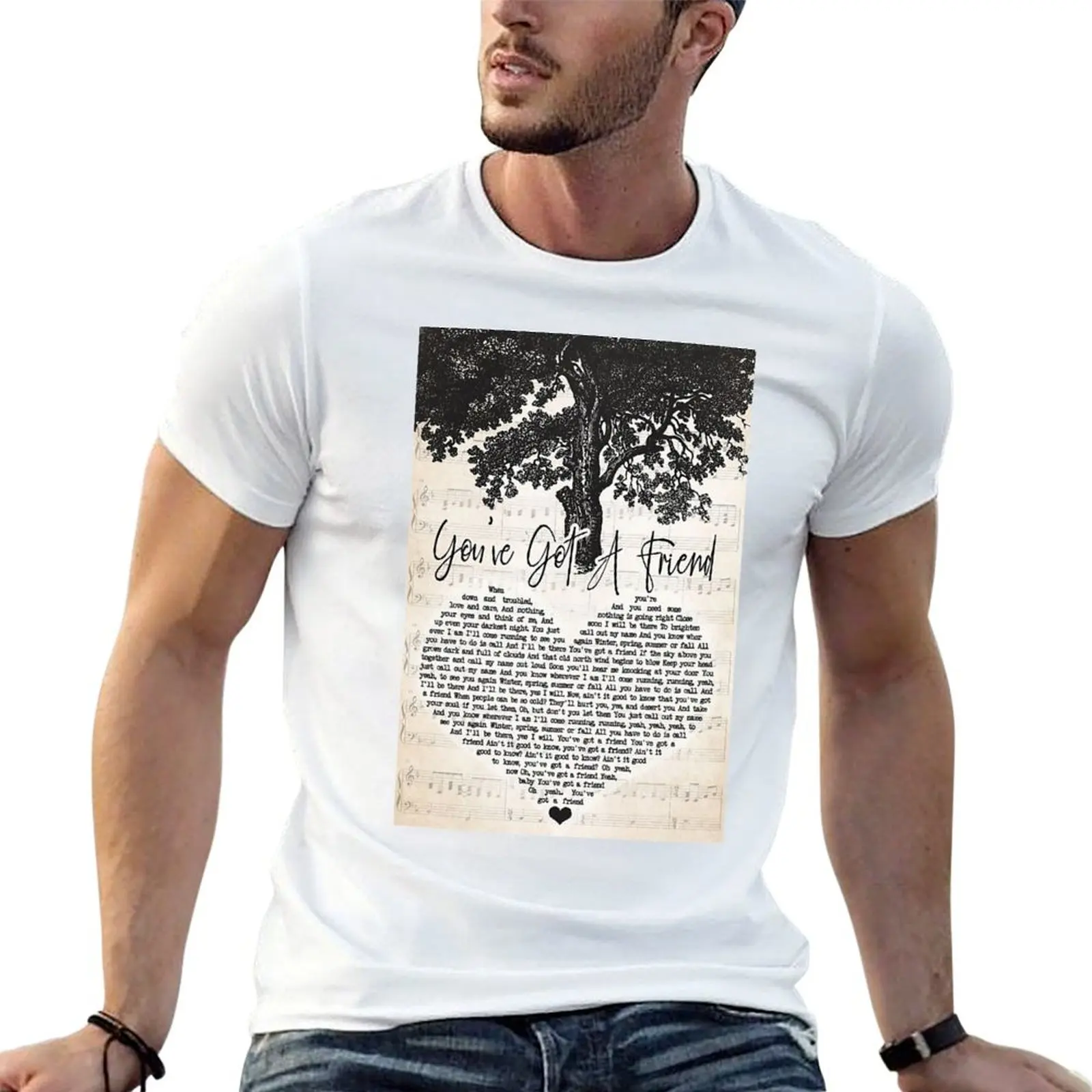 You Got A Friend Lyrics - Carole King T-Shirt Casual Streetwear Short Sleeve Tee