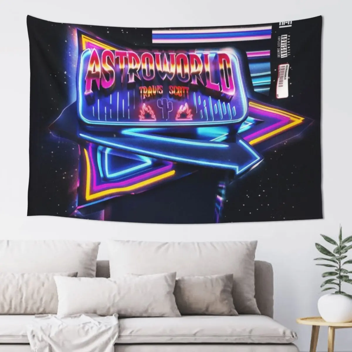 

Astroworld fan cover Tapestry Aesthetic Room Decoration Bedroom Decoration Decoration For Home Tapestry