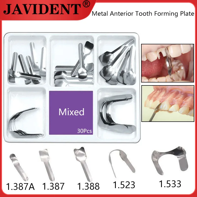 Dental Metal Anterior Tooth Shaping Plate Proximal Double Anterior Tooth Shaping Plate Oral Consumables