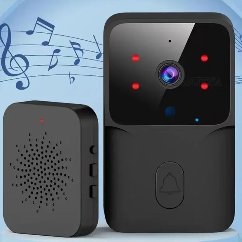 ออดวิดีโอไร้สายกริ่งประตูกล้องวงจรปิดวิดีโอที่ติดทนนานกล้องไร้สายสำหรับบ้านสำนักงานโรงแรมวิลล่า