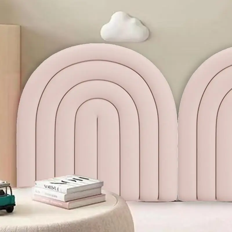 Padded Wall Panels Soft Wall Padding 3D Stickers Nursery Wall Mats Decorative Peel And Stick Headboard For Bedroom/Living Room