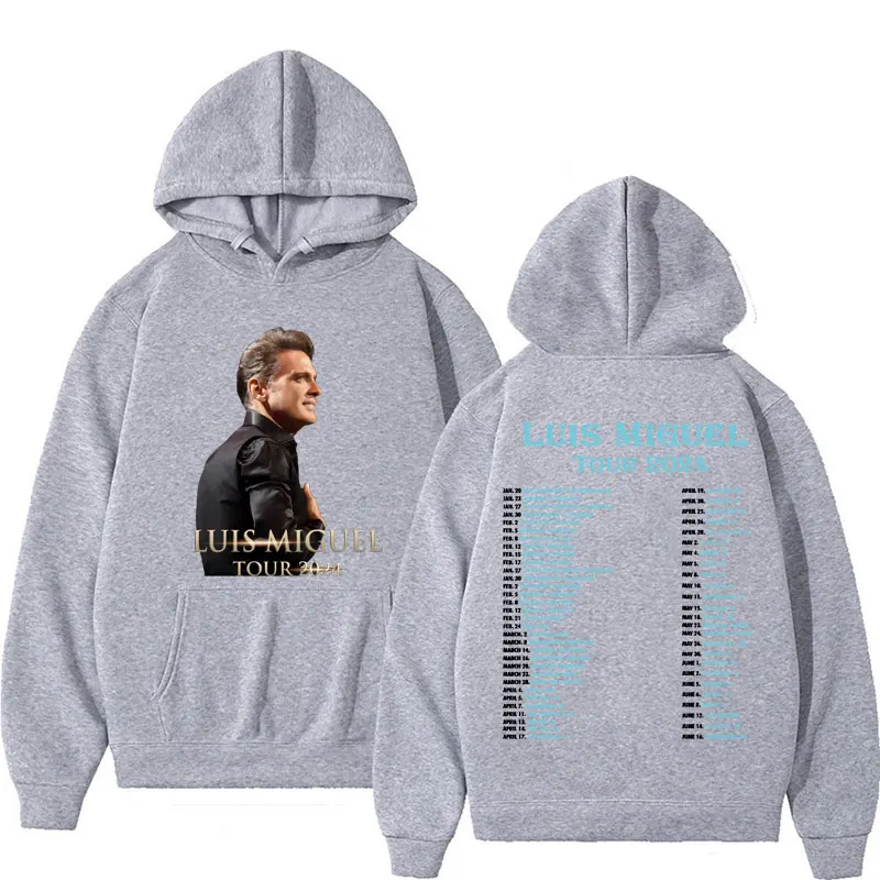 90s ريترو لويس ميغيل جولة 2025 ألبوم جديد هوديس الرجال النساء Harajuku موضة الهيب هوب الشارع البلوز عادية مريحة الصوف مقنعين