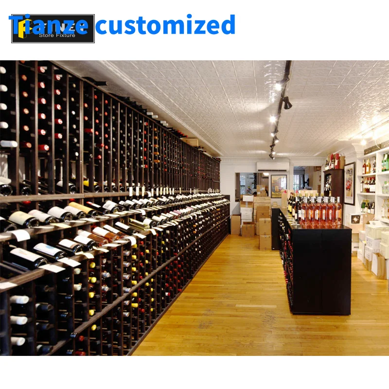 

（customized）Retail Decoration Wine Store Furniture Wine Shop Interior Design Red Wine Shelf