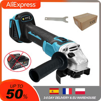 Electric Angle Grinder Brushless Cordless Angle Grinder 100 / 125mm Compatible Makita 18V Battery Cutting Machine Power Tools