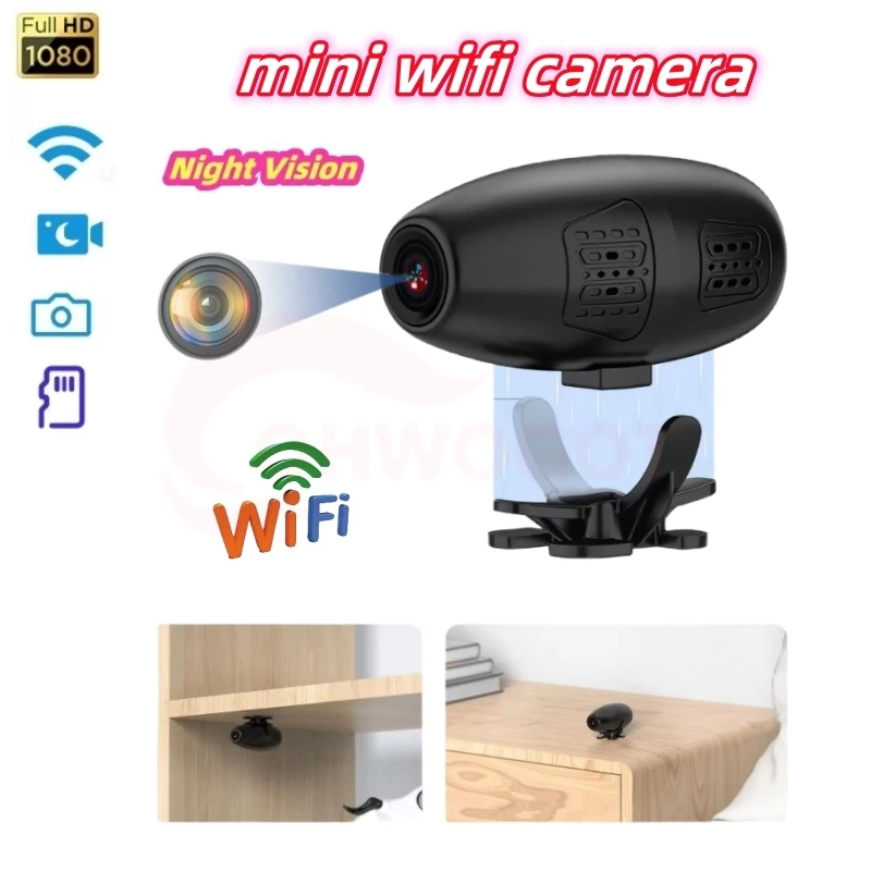 1080P HD Mini Wifi Camera Portable Smart Home Security Protection Small Keychain Camcorder DVR Night Vision Miniature Cam Espia