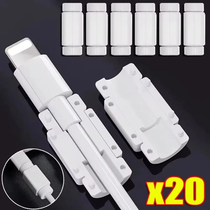 6pcs Data Cable Protectors, Charger Safety Clips, Anti-Bend And Bite-Resistant Charging Cable Covers