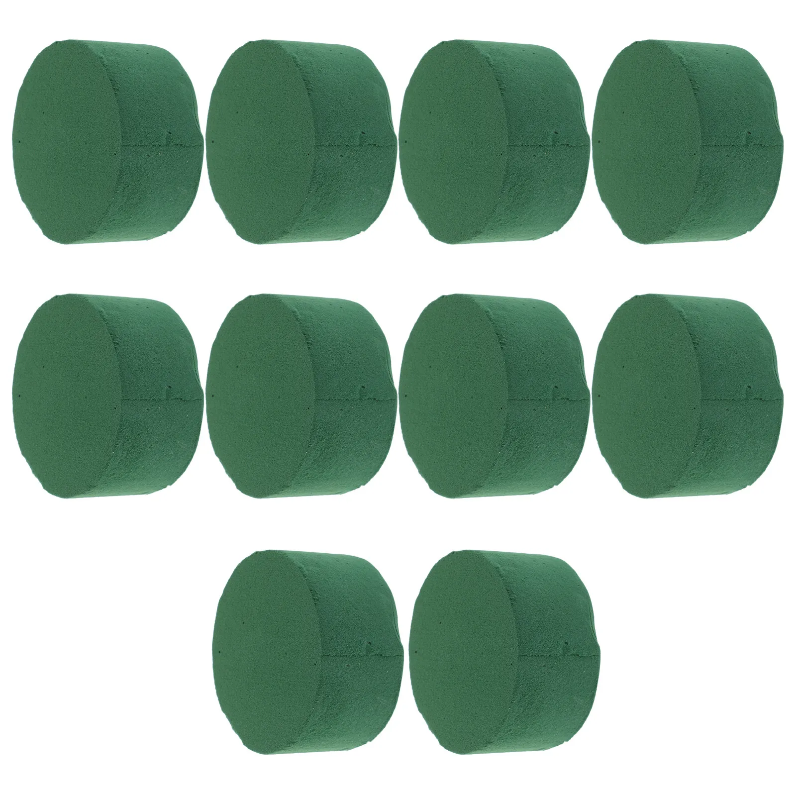 10 Piezas de Bloques Redondos de Espuma Floral Verde, Base Absorbente para Arreglos Florales Secos, Soporte para Ramos, para Bodas, Fiestas, Manualidades Caseras