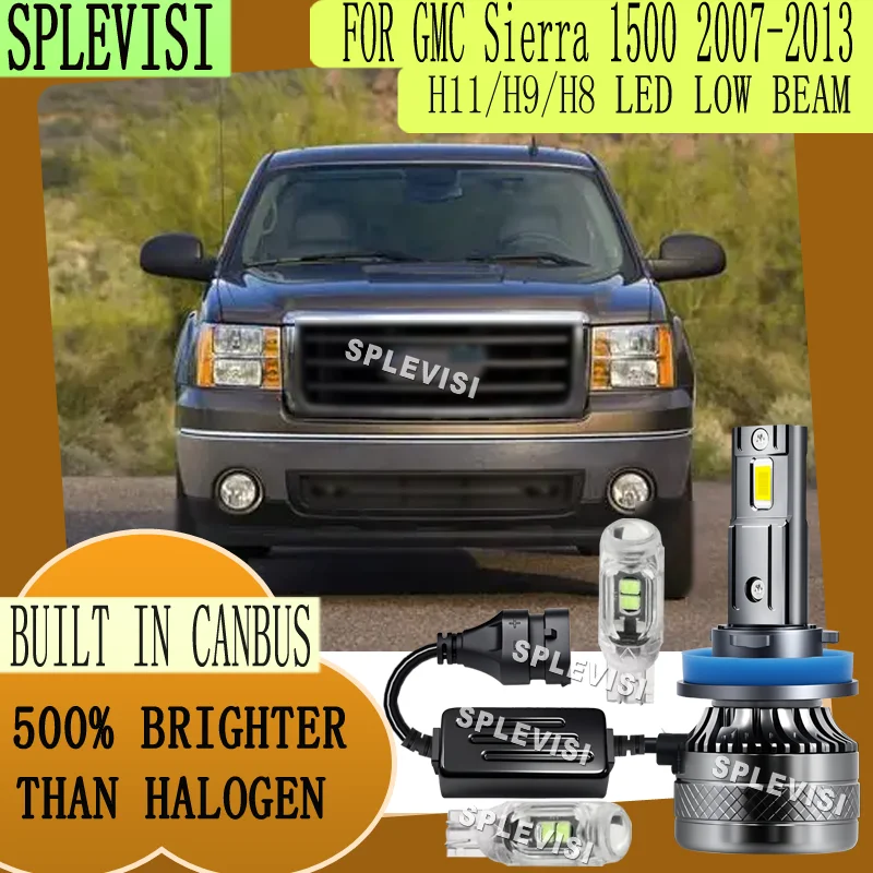 

with Built-in Fan for Enhanced Cooling Easy installation LED Low Beam For GMC Sierra 1500 2007 2008 2009 2010 2011 2012 2013