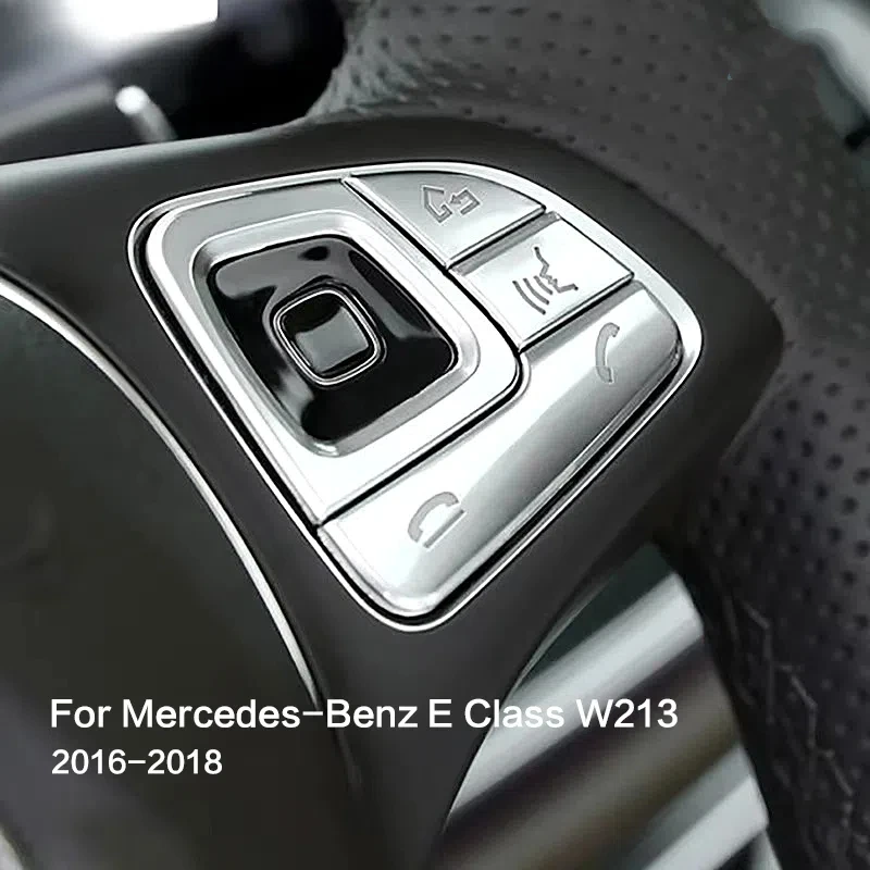 

For Mercedes-Benz E Class W213 2016-2018 Interior Protective Cover Accessories Car Steering Wheel Buttons Sequins Trim Stickers