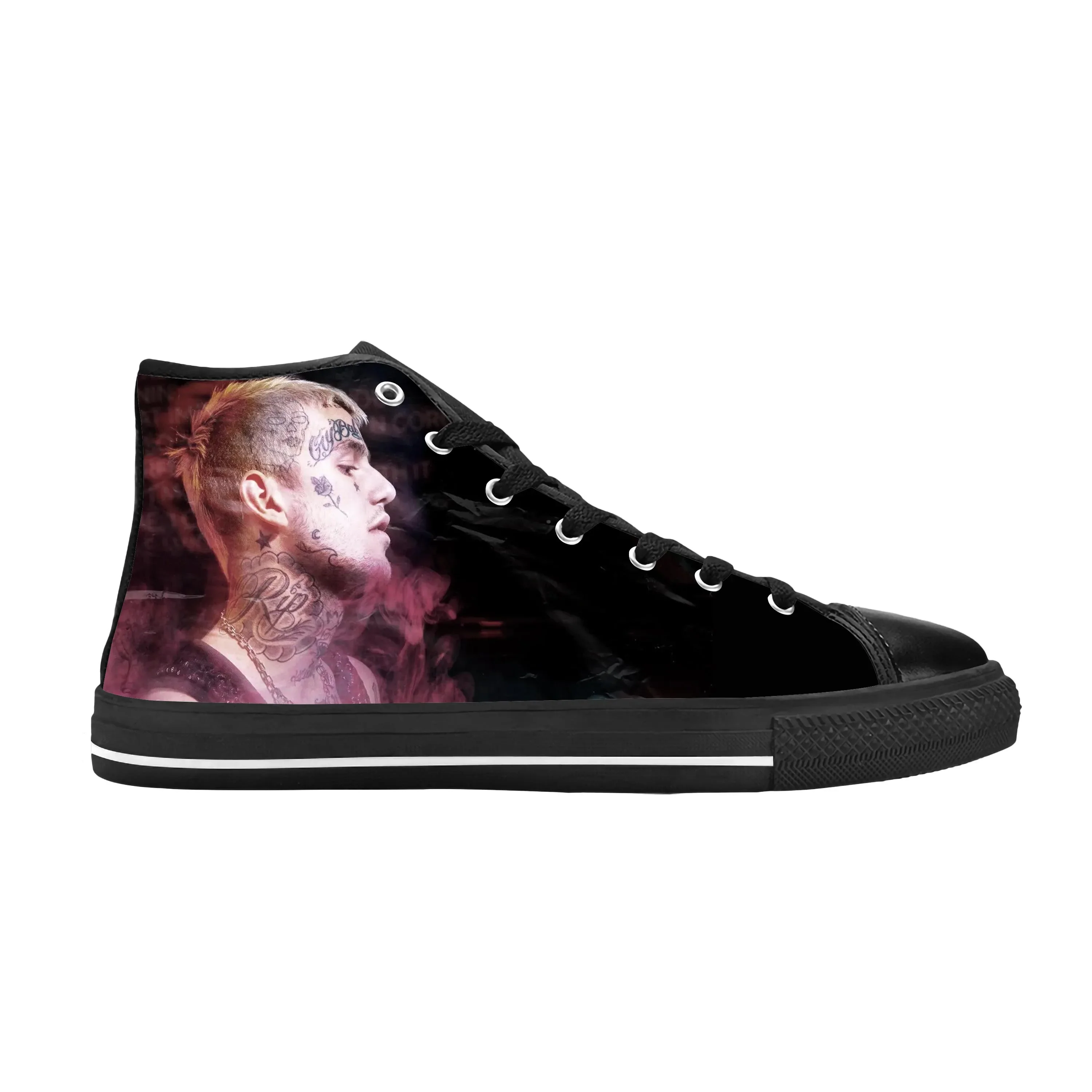 Hot Lil Peep Hip Hop Rap Rapper Musik sänger Rock Casual Stoff Schuhe High Top bequeme atmungsaktive 3D-Druck Männer Frauen Turnschuhe