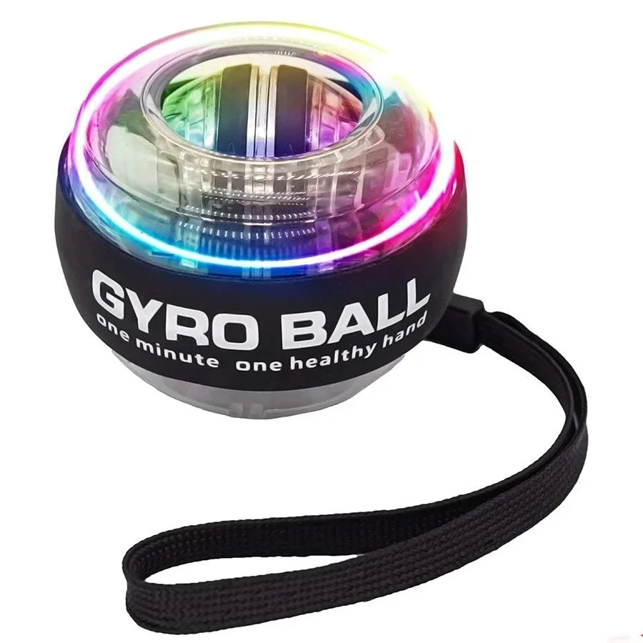 Bola Giroscópica LED Autoiniciável para Treinamento de Força de Punho, Fortalecedor de Pegada, Bola Giroscópica Fitness para Exercício Muscular do Braço e Alívio do Estresse