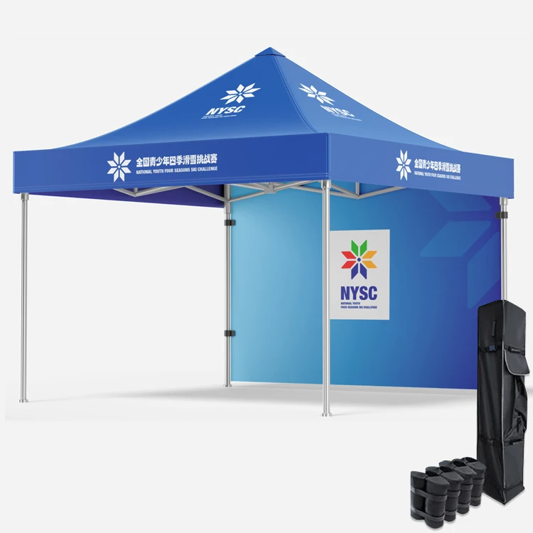 custom logo outdoor Waterproof Sunshade Folding pop up canopy aluminium 10*10ft trade show tent with   printing