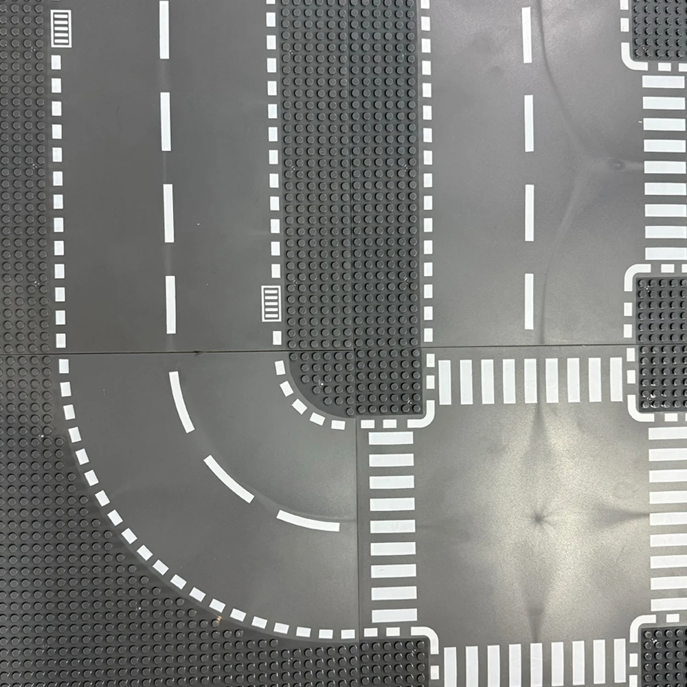 1 Stück Stadtstraßen-Bodenplatte 32*32 Bausteine Straßenbausatz Figuren Montage-Bausteine Urlaubsspielzeug für Teenager – Detail 1