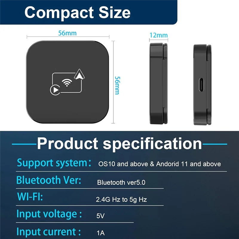 Reliable-2 In 1 Wireless Carplay Adapter Android Auto Wired To Wireless Smart Box Adapter For Iphone+ Android+Car From 2016,2 In