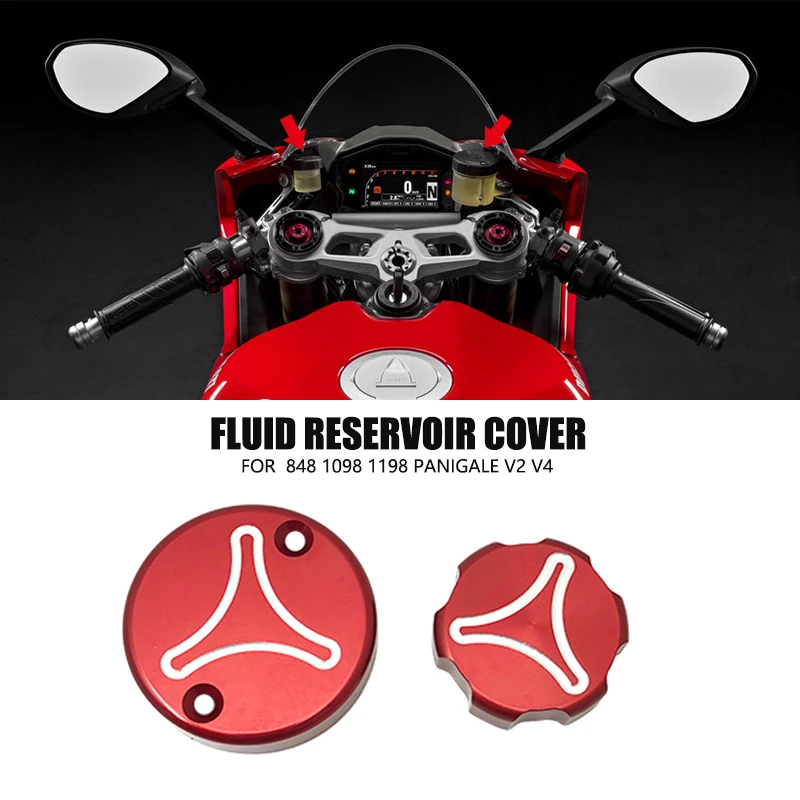 

Front Brake Fluid Main Cylinder Oil Tank Cover For DUCATI 748/998/848/1098/1198/899/PANIGALE V4 Hypermotard 950/1100 Monster 900