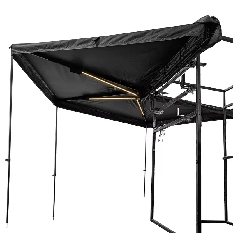 New Land Camping 280g Oxford Waterproof 270 Roof Side Cover, Extended 270 Degree Sunshade with LED Light