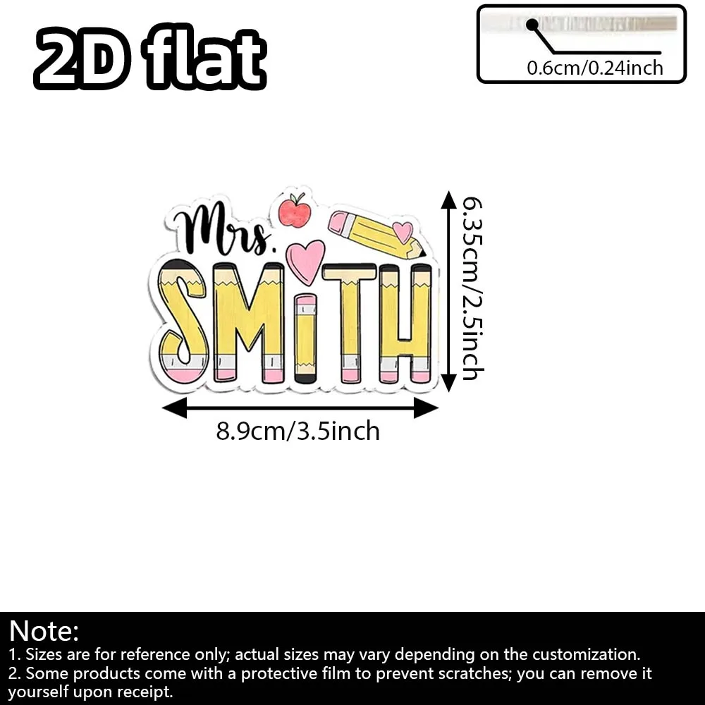 Custom Teacher Appreciation Fridge Magnet, Personalized Educator Name Gift for Classroom,