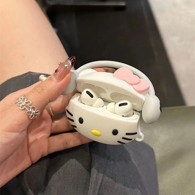 Hello Kitty Earphone Case Suitable Airpods 3Rd Generation Cartoon Trend Protective Case for Girls Gifts for Women Accessories