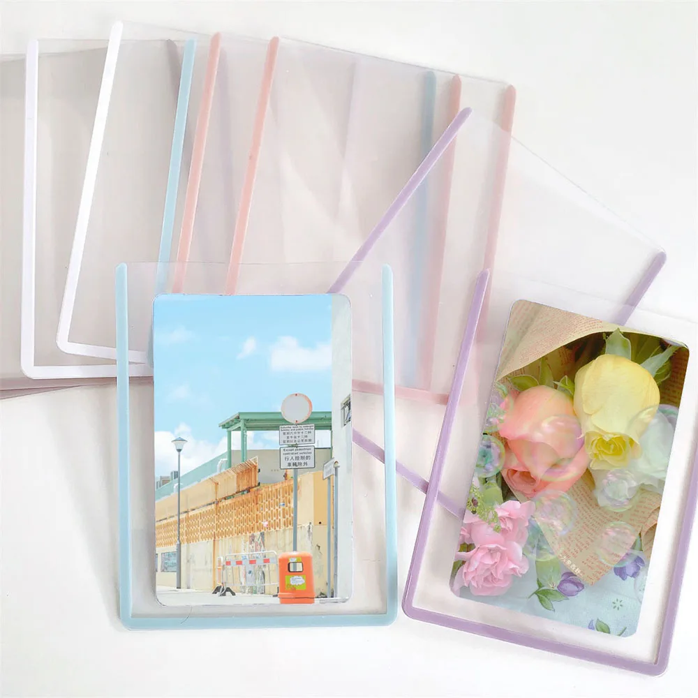 

10Pcs New Small Cards Protection Film B8 High Idol Star Chasing Card Holder Photocard Holder Hard Card Sleeve Cute Colorful