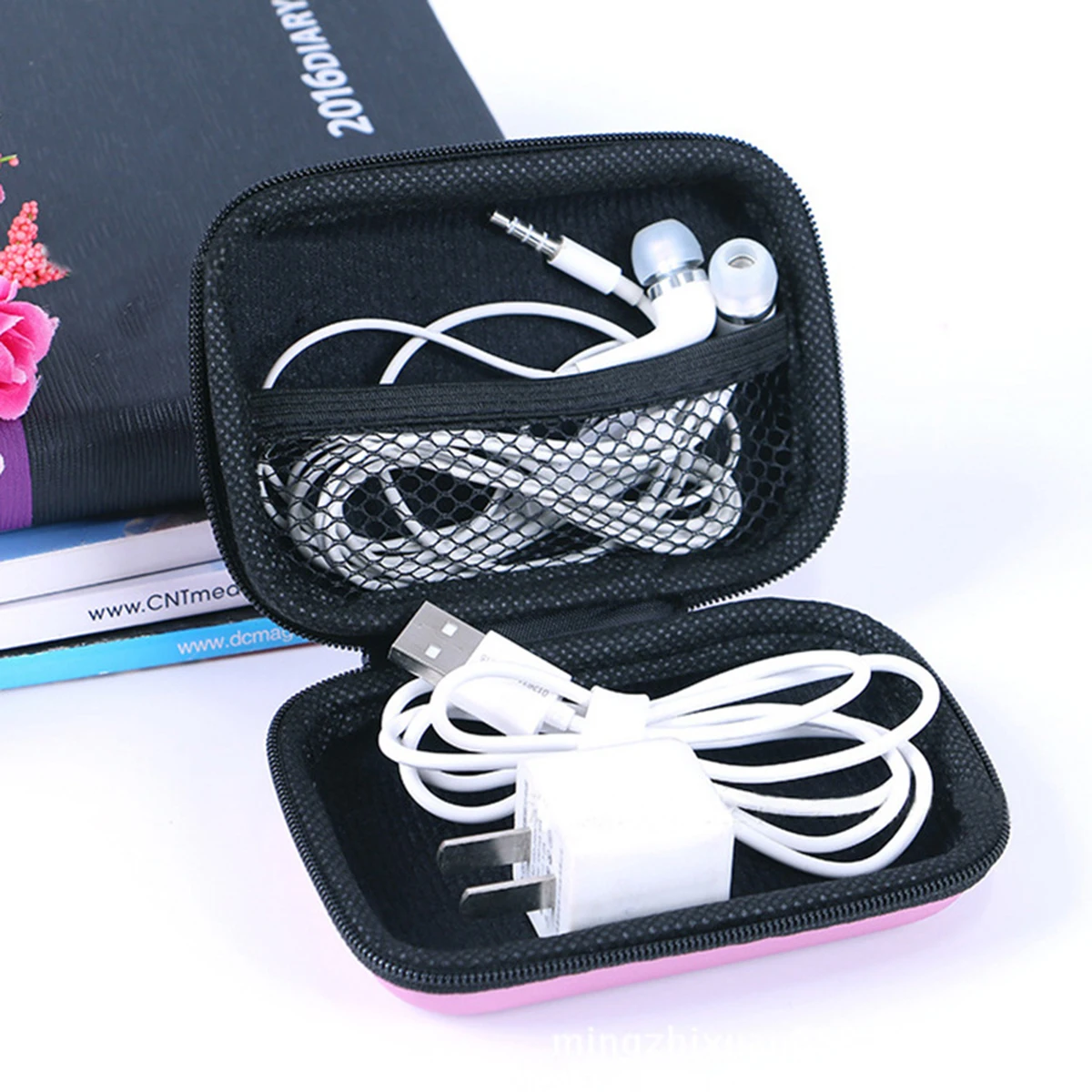 

Digital Storage Data Cable ganizer Shockproof EVA PU Travel Gadgets Bag Hard Drive Case Electronics ganizer Electronics